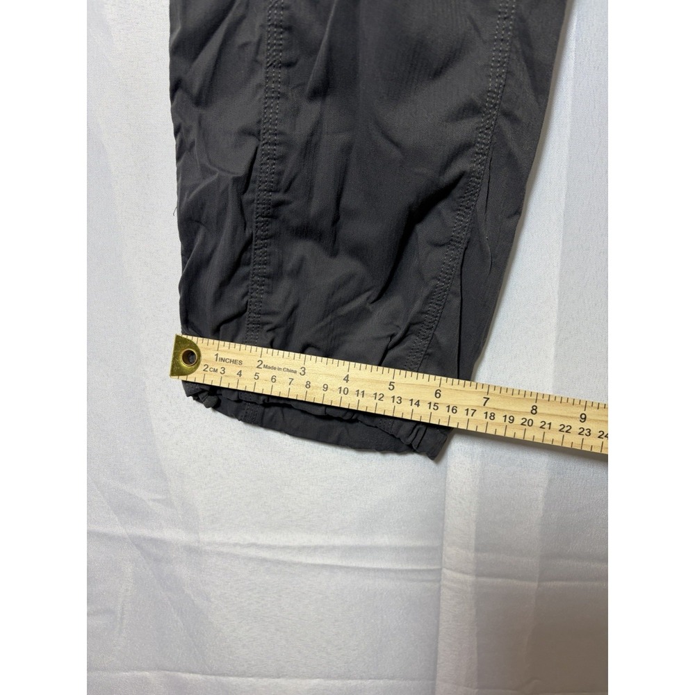 The North Face Womens Capri Cropped Pants Grey Drawstring Nylon Size M - Picture 14 of 16